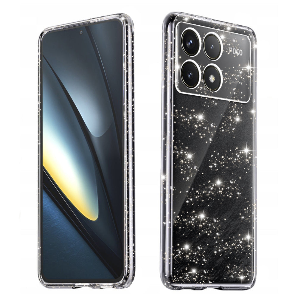 Capa para Xiaomi Poco F6 Pro, Techsuit, SparkleSkin, Transparente