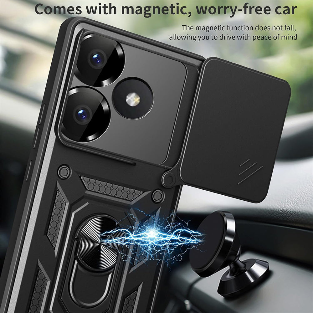 Capa para Xiaomi Poco F6, Techsuit, CamShield, Preta
