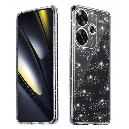 Capa para Xiaomi Poco F6, Techsuit, SparkleSkin, Transparente