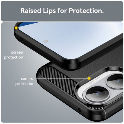 Capa para Xiaomi Poco F7, Techsuit, Carbono, Preta