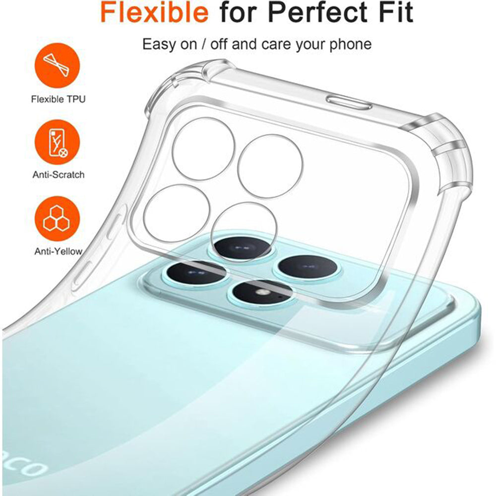 Capa para Xiaomi Poco F8 Ultra, Techsuit, Shockproof Clear, Transparente