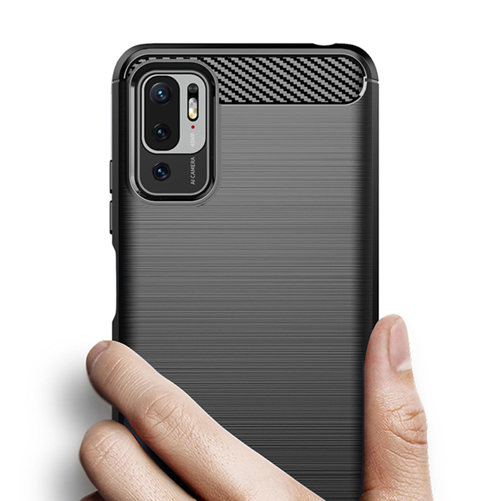 Capa para Xiaomi Poco M3 Pro 5G / Redmi Note 10 5G, Techsuit, Carbono, Preta