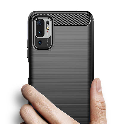 Capa para Xiaomi Poco M3 Pro 5G / Redmi Note 10 5G, Techsuit, Carbono, Preta