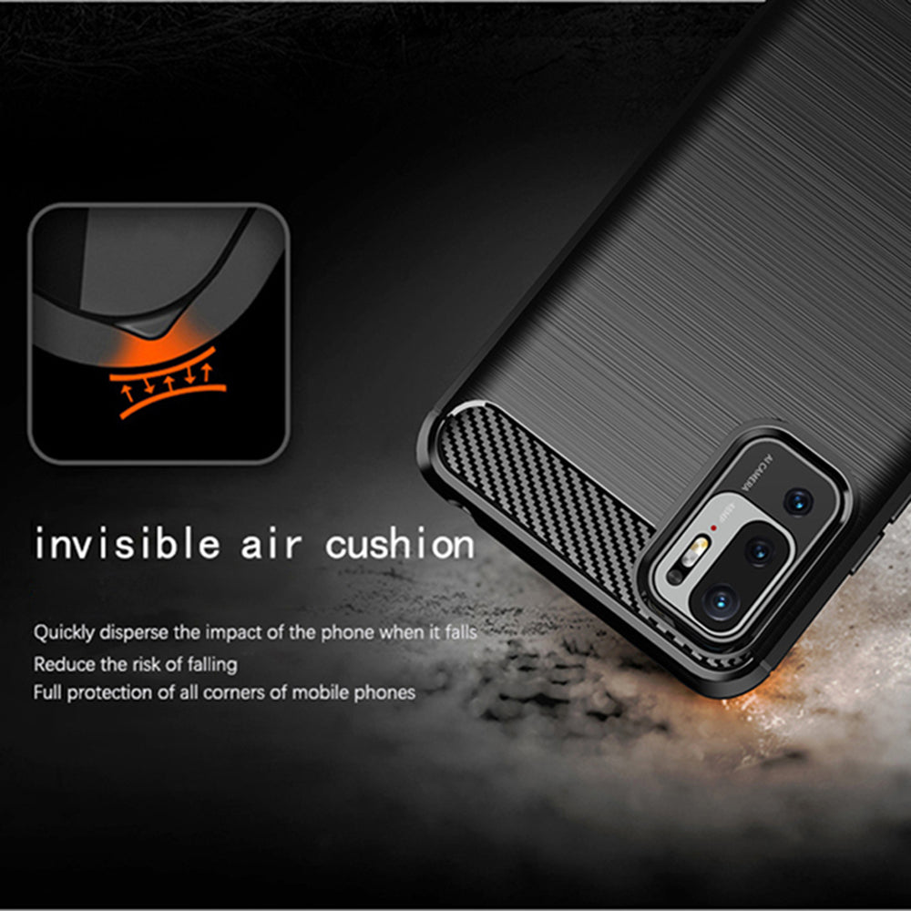 Capa para Xiaomi Poco M3 Pro 5G / Redmi Note 10 5G, Techsuit, Carbono, Preta