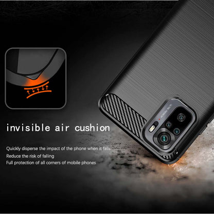 Capa para Xiaomi Poco M5s / Redmi Note 10S / Note 10, Techsuit, Carbono, Preta