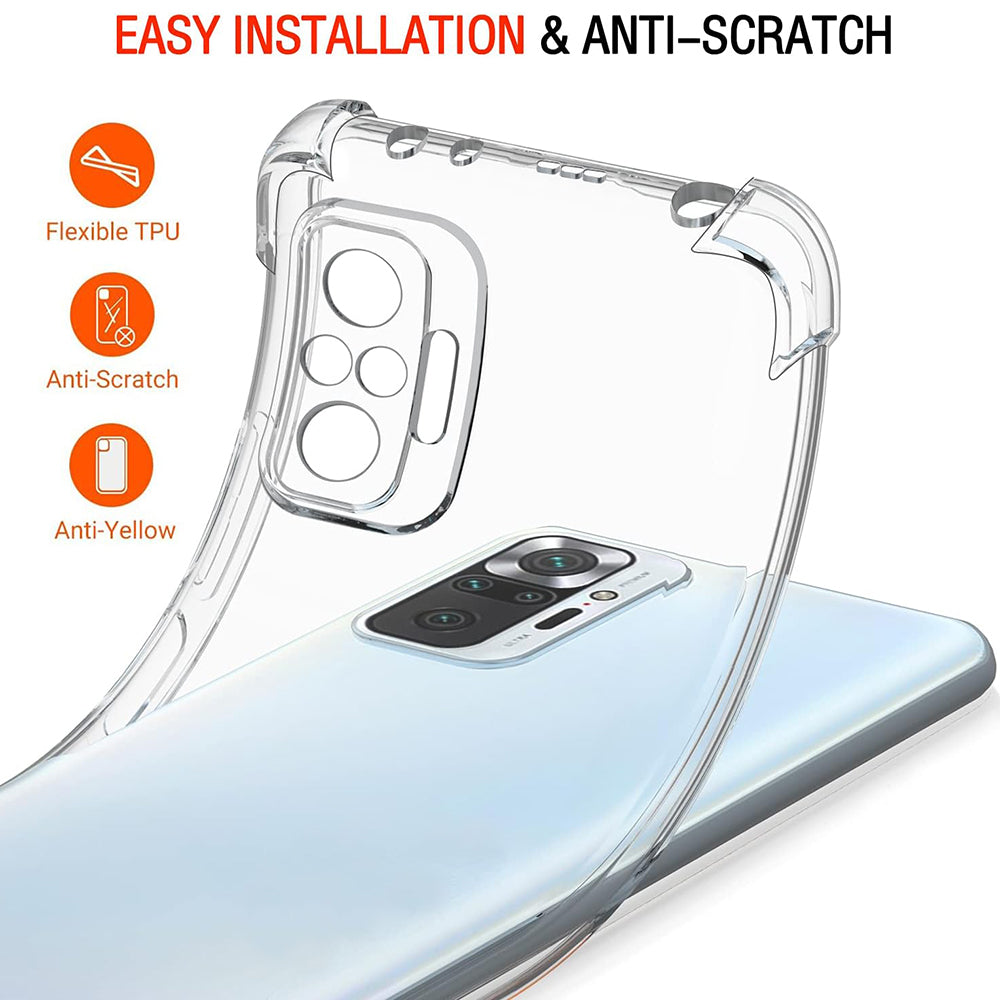 Capa para Xiaomi Poco M5s / Redmi Note 10S / Note 10, Techsuit, Transparente à Prova de Choques, Transparente