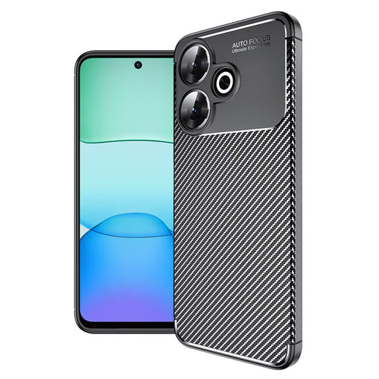 Capa para Xiaomi Poco M6 4G / Redmi 13, Techsuit, Fibra de Carbon, Preta
