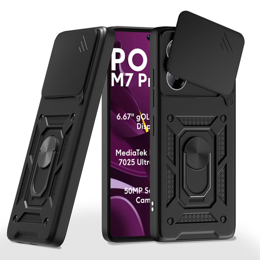 Capa para Xiaomi Poco M7 Pro 5G, Techsuit, CamShield, Preta