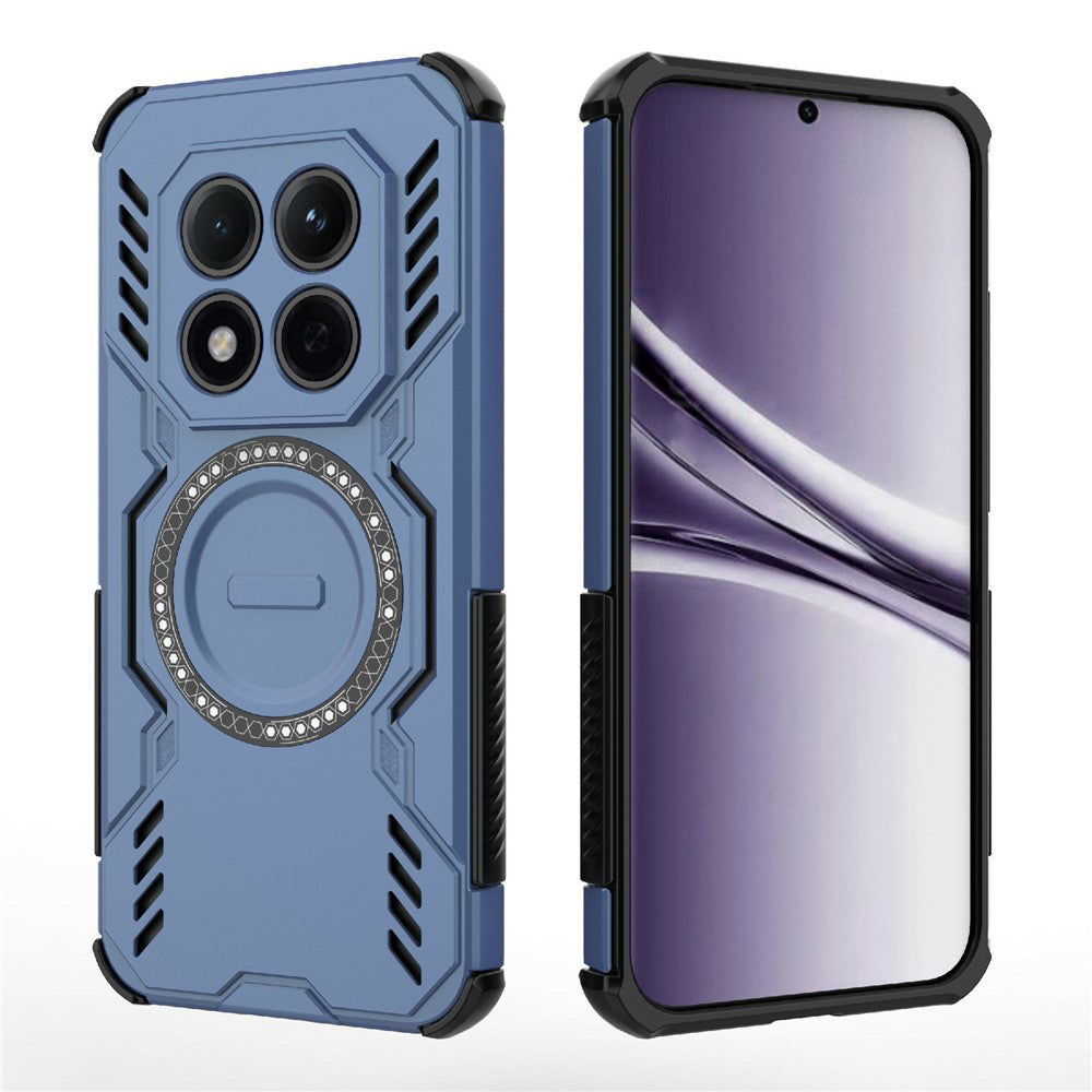 Capa MagSafe para Xiaomi Poco M8 Pro / Redmi Note 15 Pro+ 5G, Techsuit, ArmorMag, Azul
