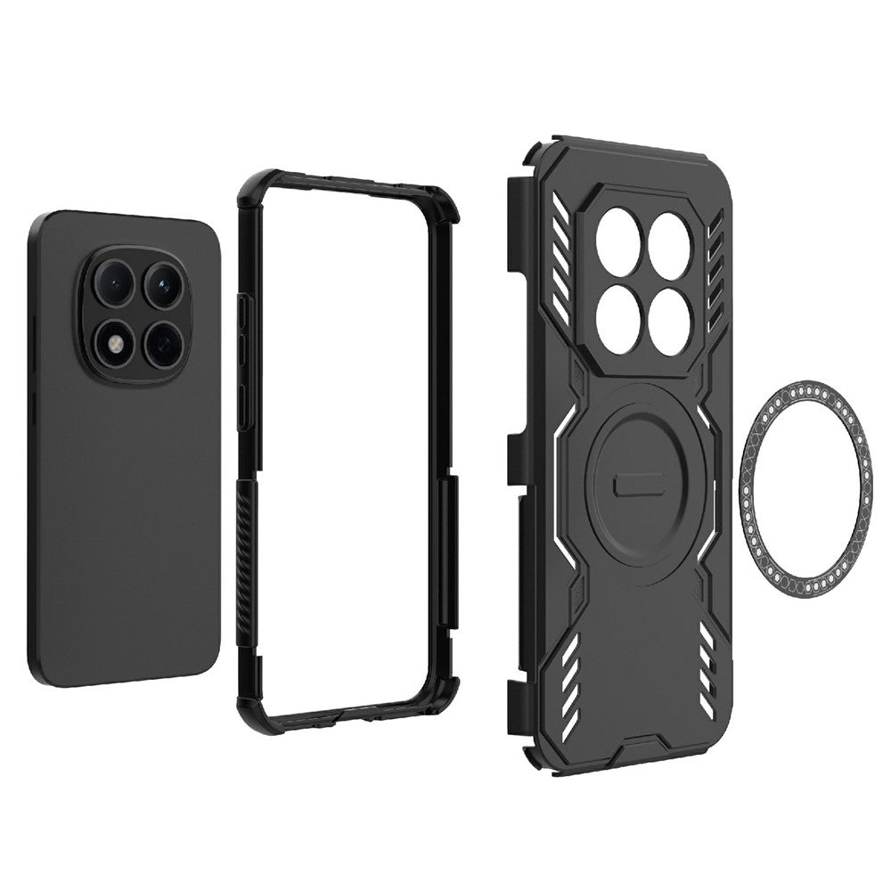 Capa MagSafe para Xiaomi Poco M8 Pro / Redmi Note 15 Pro+ 5G, Techsuit, ArmorMag, Preta