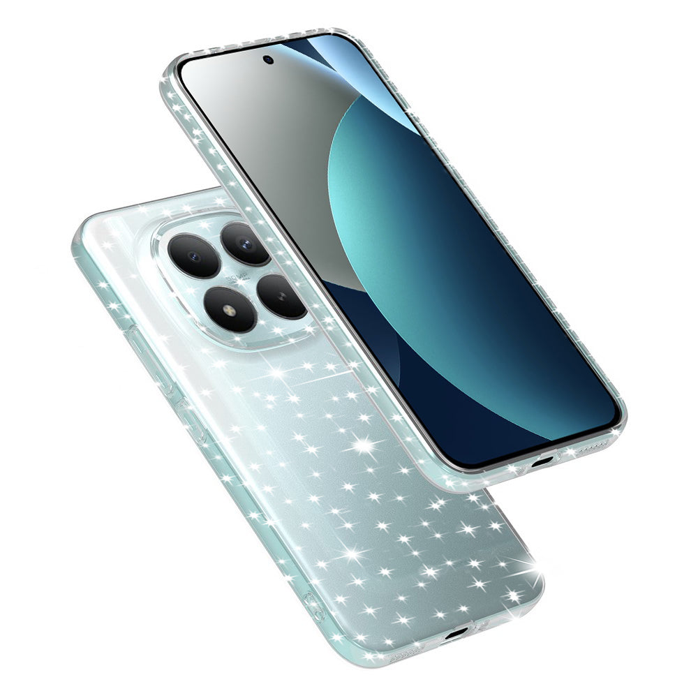Case for Xiaomi Poco M8 Pro / Redmi Note 15 Pro+ 5G, Techsuit, SparkleSkin, Transparent