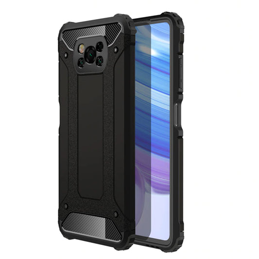 Capa para Xiaomi Poco X3 Pro / X3 NFC / X3, Techsuit, Hybrid Armor, Preta