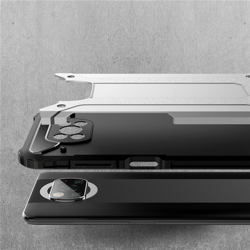 Capa para Xiaomi Poco X3 Pro / X3 NFC / X3, Techsuit, Hybrid Armor, Preta