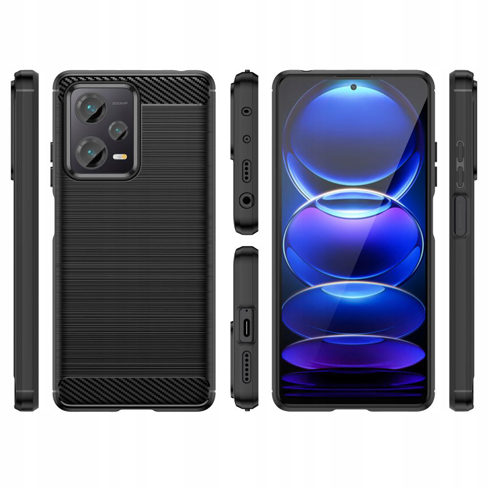 Capa para Xiaomi Poco X5 / Note 12 5G, Techsuit, Carbono, Preta