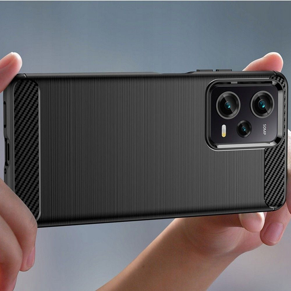 Capa para Xiaomi Poco X5 Pro / Redmi Note 12 Pro 5G, Techsuit, Carbono, Preta