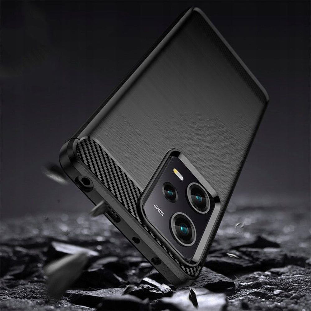 Capa para Xiaomi Poco X5 Pro / Redmi Note 12 Pro 5G, Techsuit, Carbono, Preta