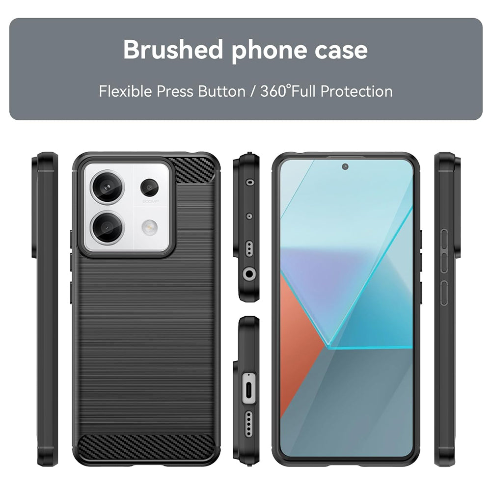Capa para Xiaomi Poco X6 / Note 13 Pro 5G, Techsuit, Carbono, Preta