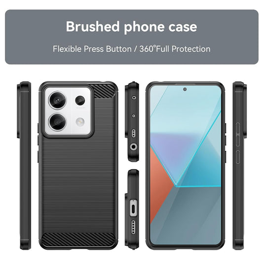 Capa para Xiaomi Poco X6 / Note 13 Pro 5G, Techsuit, Carbono, Preta
