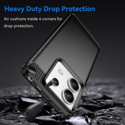 Capa para Xiaomi Poco X6 / Note 13 Pro 5G, Techsuit, Carbono, Preta