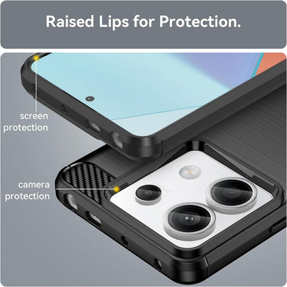 Capa para Xiaomi Poco X6 / Note 13 Pro 5G, Techsuit, Carbono, Preta
