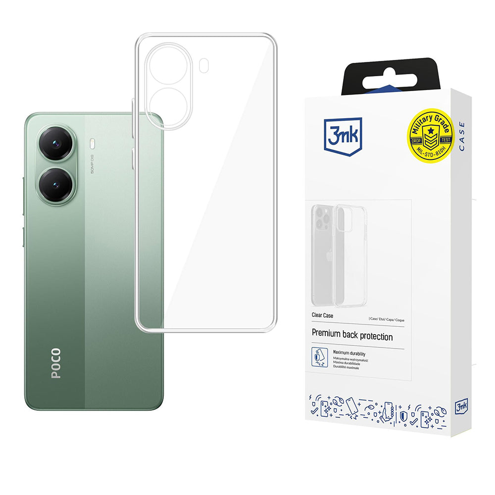 Capa para Xiaomi Poco X7 Pro, 3MK, Clear, Transparente