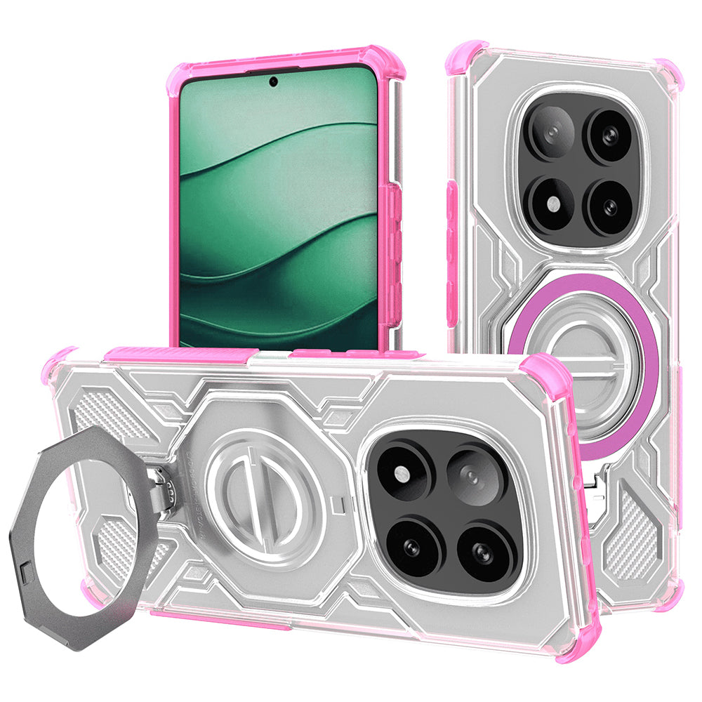 Capa para Xiaomi Poco X7 / Redmi Note 14 Pro 5G, Techsuit, Carbon Shield Pro, Rosa
