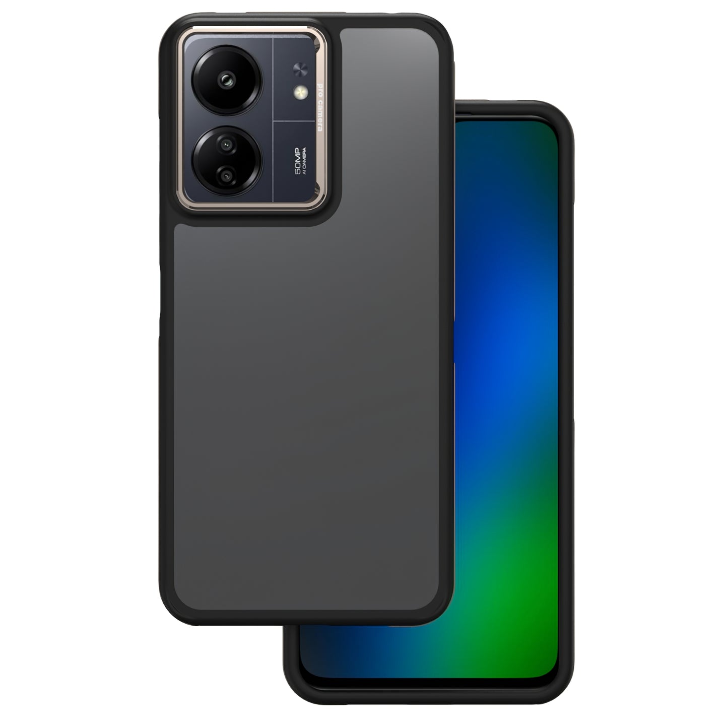 Capa para Xiaomi Poco M6 / Redmi 13C 5G, OEM, Crystal Black, Cinzento