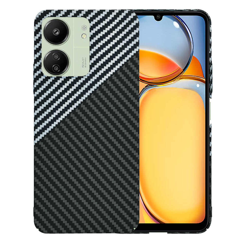 Capa para Xiaomi Redmi 13C 5G / 13C / Poco C65, Techsuit, Carbonite FiberShell, Preto Cinzento
