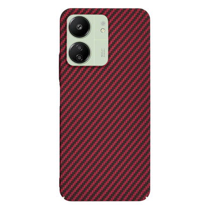 Capa para Xiaomi Redmi 13C 5G / 13C / Poco C65, Techsuit, Carbonite FiberShell, Vermelha