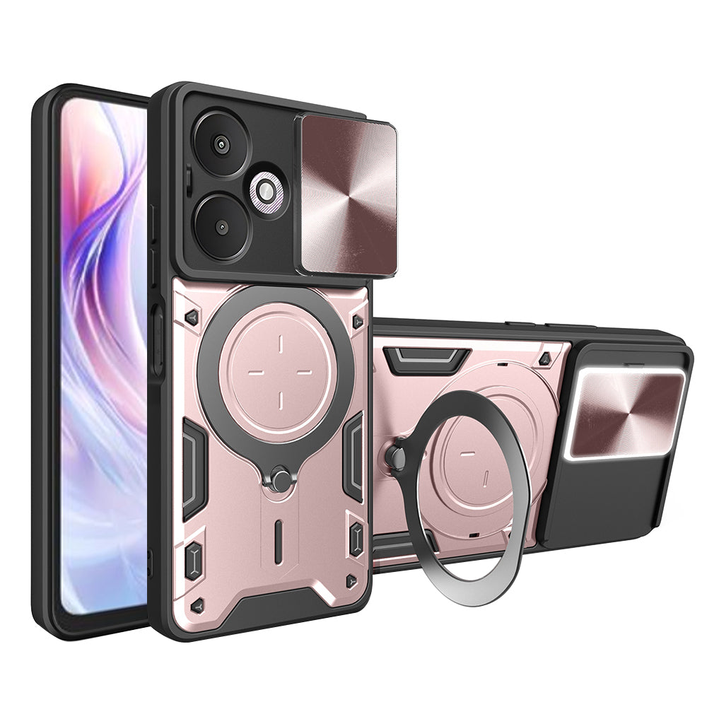 Capa para Xiaomi Redmi 13C 5G, Techsuit, CamGuard Pro, Rosa Dourado