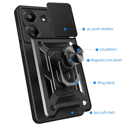 Case for Xiaomi Redmi 13C 5G, Techsuit, CamShield, Black