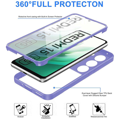 Capa para Xiaomi Redmi 15 5G / 15 4G, Techsuit, ColorVerse 360, Roxo