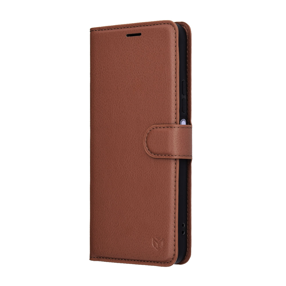 Capa para Xiaomi Redmi 15 5G / 15 4G, Techsuit, Leather Folio, Castanho