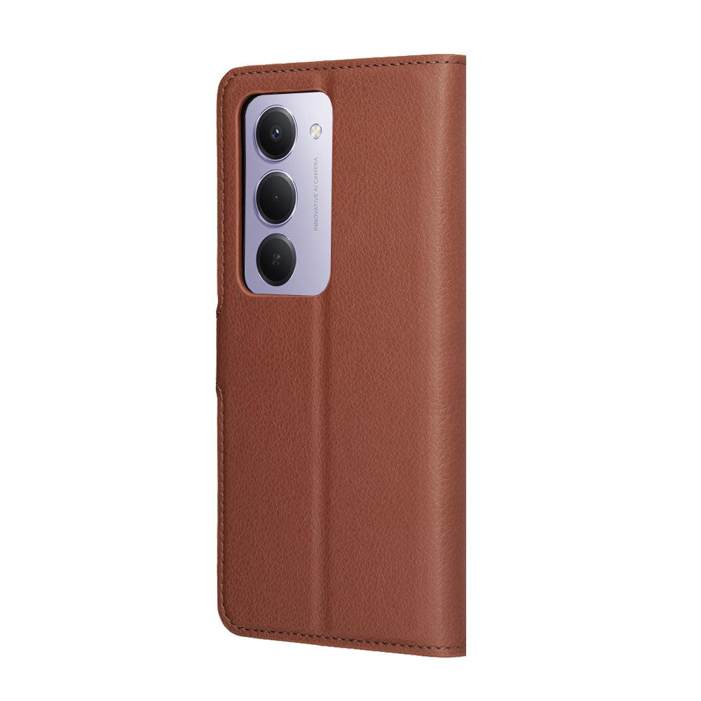 Capa para Xiaomi Redmi 15 5G / 15 4G, Techsuit, Leather Folio, Castanho