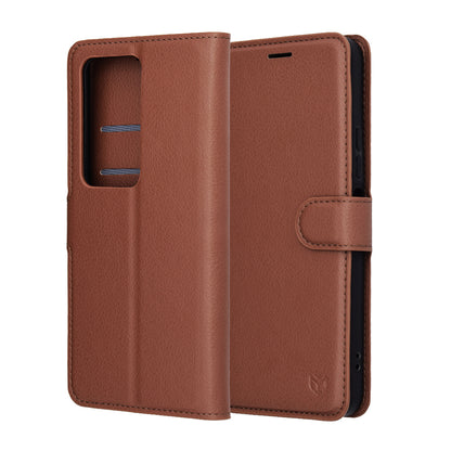 Capa para Xiaomi Redmi 15 5G / 15 4G, Techsuit, Leather Folio, Castanho