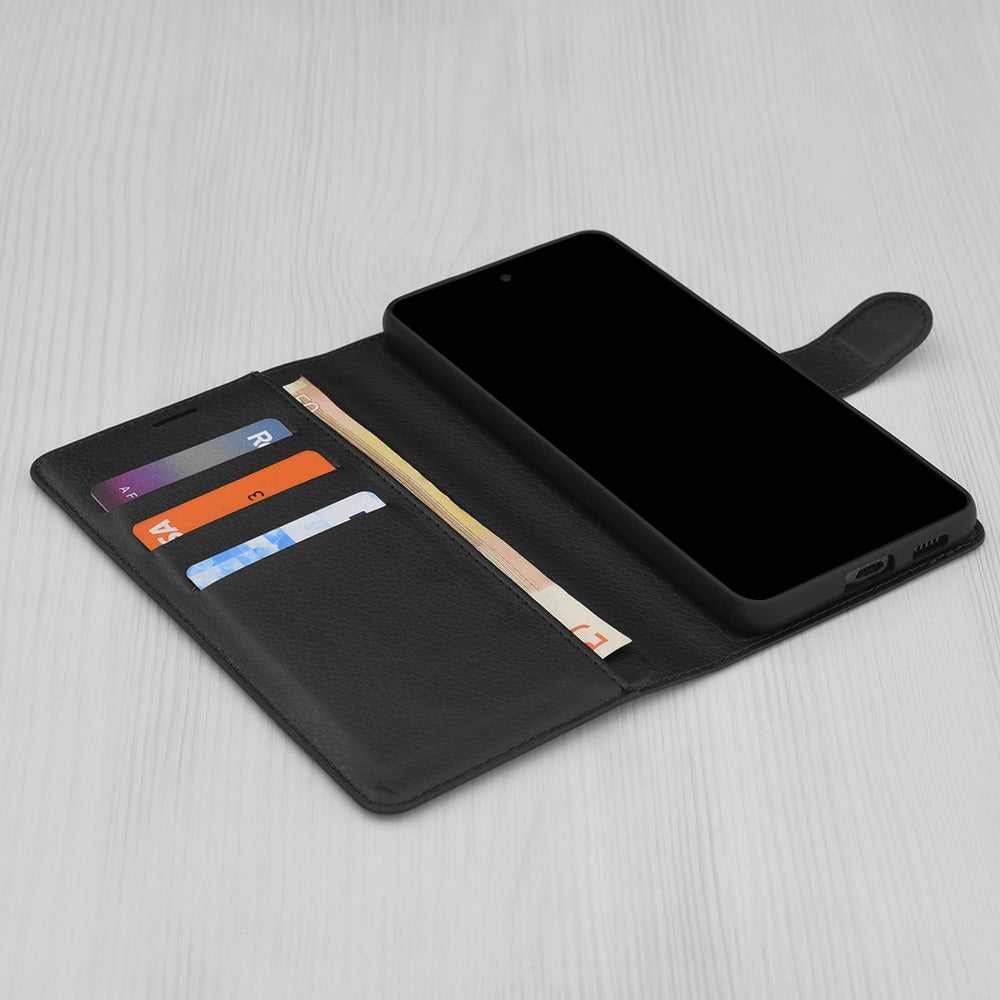 Capa para Xiaomi Redmi 15 5G / 15 4G, Techsuit, Leather Folio, Preta