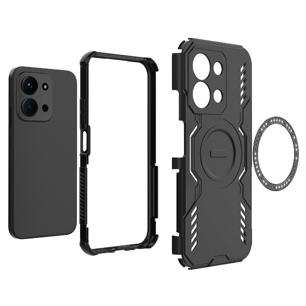 Capa MagSafe para Xiaomi Redmi 15C 5G / 15C 4G, Techsuit, ArmorMag, Preta