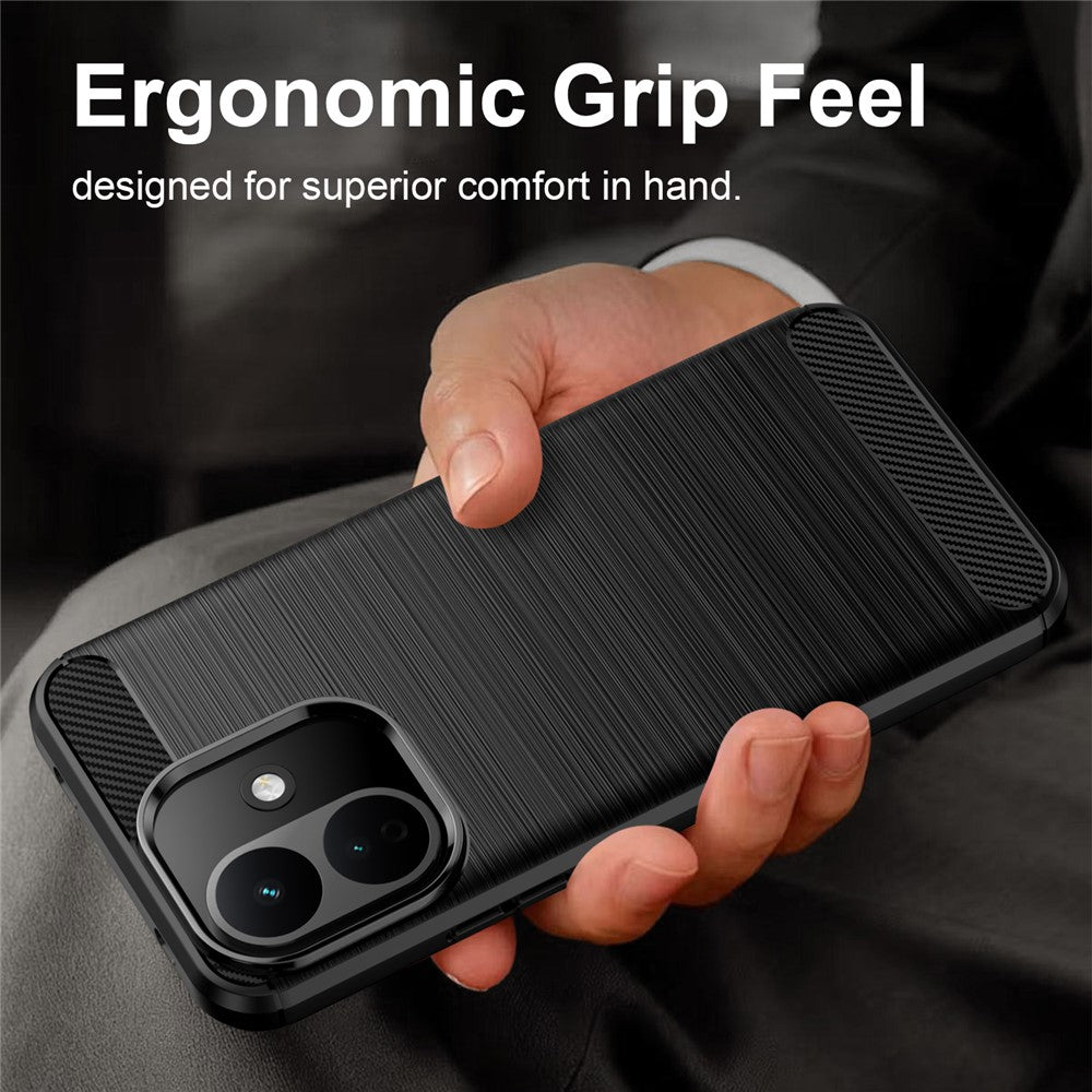 Capa para Xiaomi Redmi 17C 5G, Techsuit, Carbono, Preta
