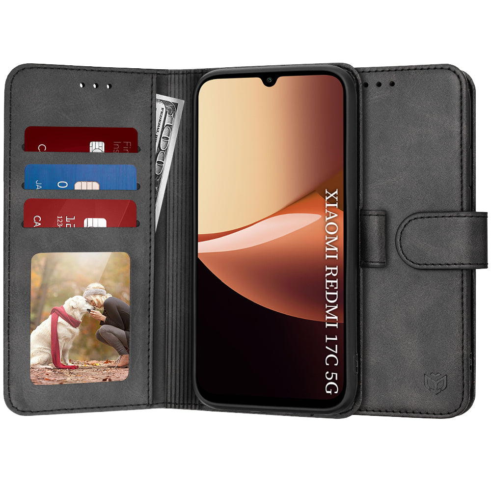 Capa para Xiaomi Redmi 17C 5G, Techsuit, Diary Book, Preta
