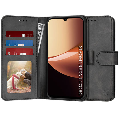 Capa para Xiaomi Redmi 17C 5G, Techsuit, Diary Book, Preta
