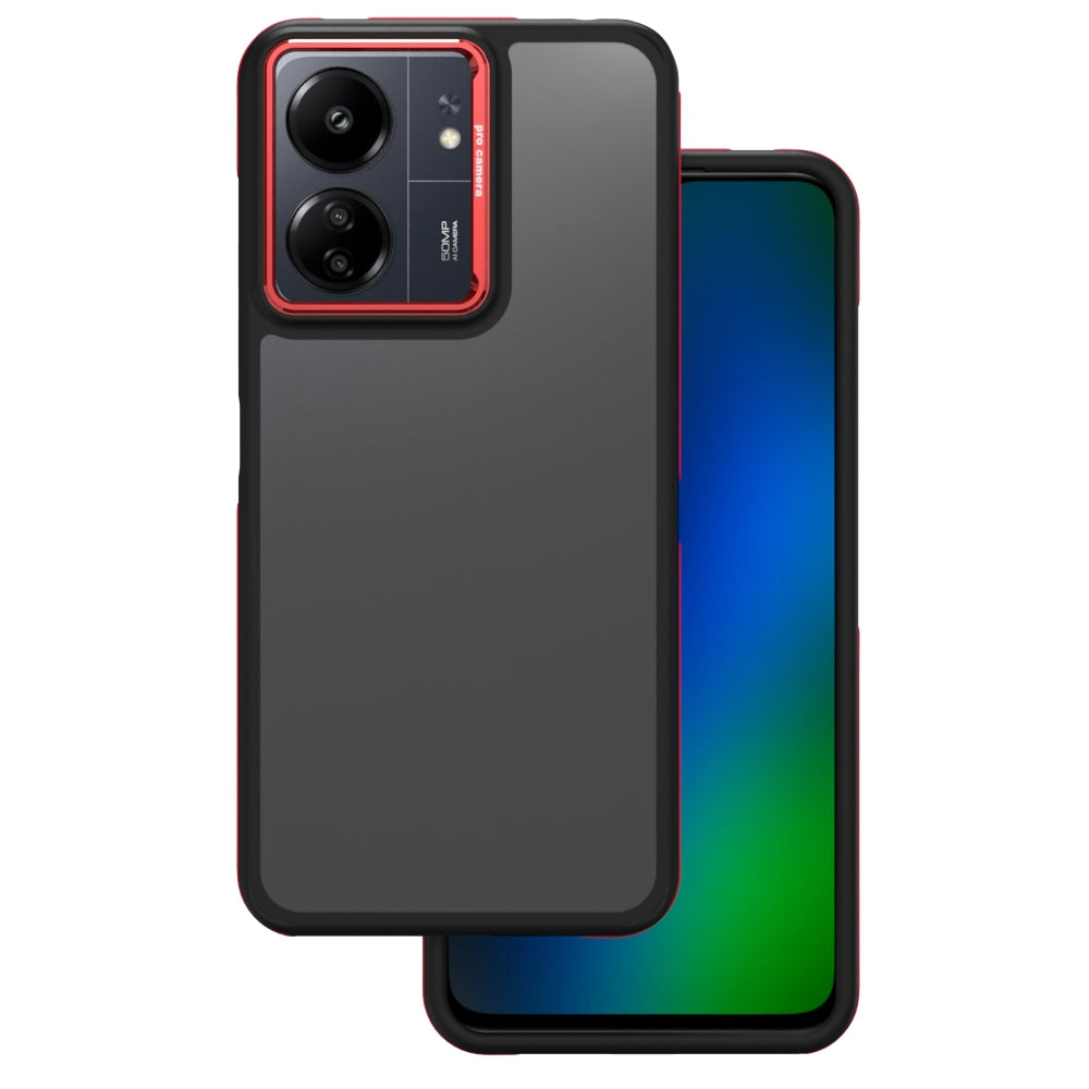 Capa para Xiaomi Poco M6 / Redmi 13C 5G, OEM, Crystal Black, Rosa