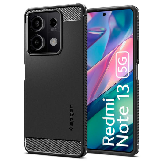 Capa para Xiaomi Redmi Note 13 5G, Spigen, Rugged Armor, Preta ACS07665