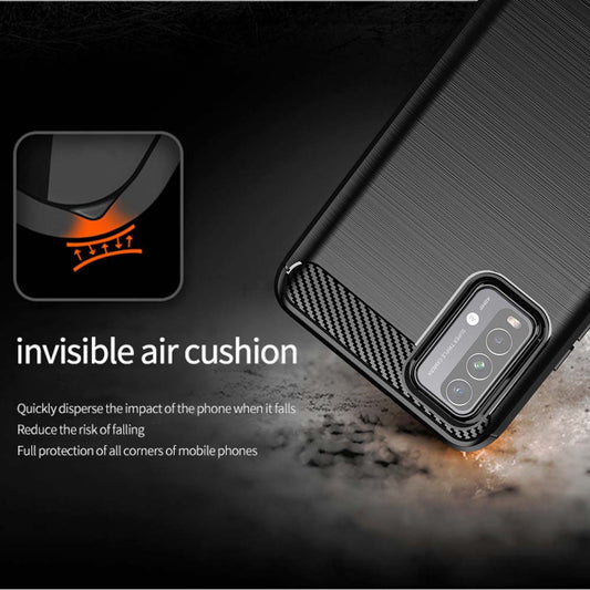 Capa para Xiaomi Redmi 9 Power / 9T, Techsuit, Carbono, Preta