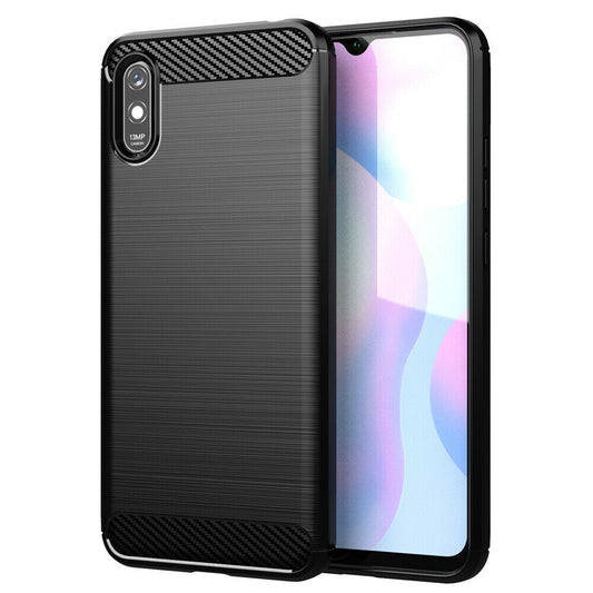 Capa para Xiaomi Redmi 9AT / 9A, Techsuit, Carbono, Preta