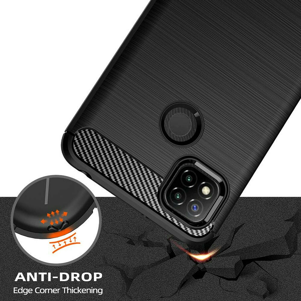 Capa para Xiaomi Redmi 9C NFC / 9C, Techsuit, Carbono, Preta