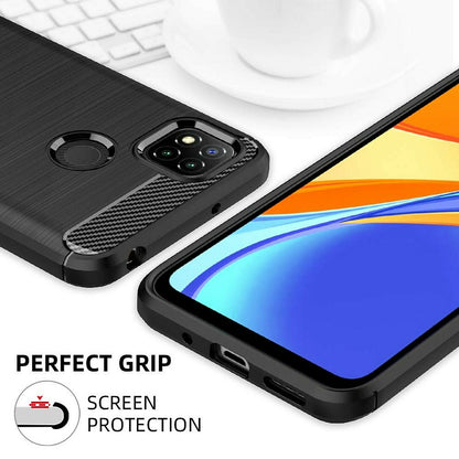 Capa para Xiaomi Redmi 9C NFC / 9C, Techsuit, Carbono, Preta