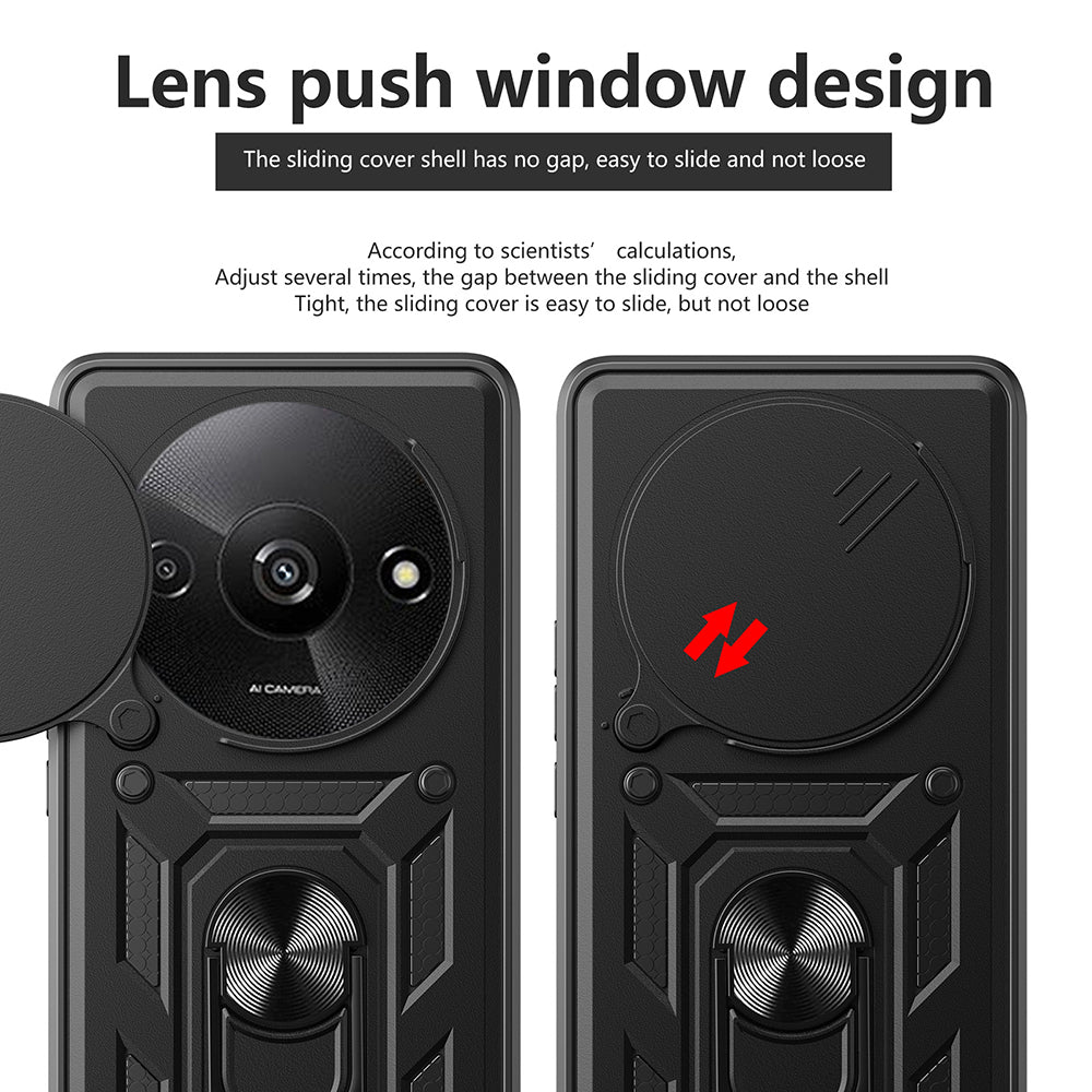 Capa para Xiaomi Redmi A3x / A3, Techsuit, CamShield, Preta