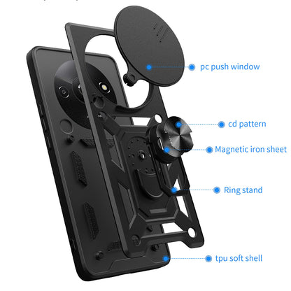 Capa para Xiaomi Redmi A3x / A3, Techsuit, CamShield, Preta