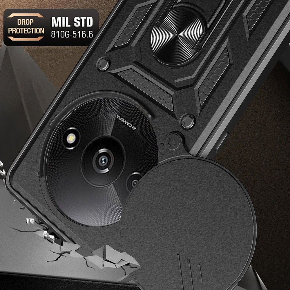 Capa para Xiaomi Redmi A3x / A3, Techsuit, CamShield, Preta