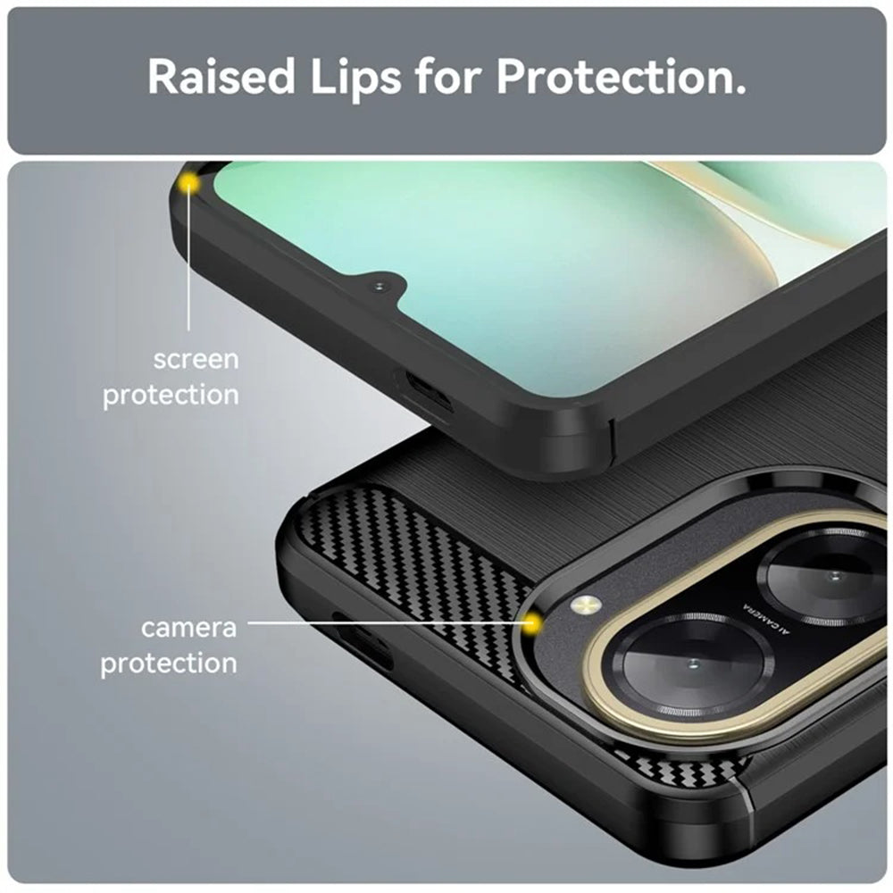 Capa para Xiaomi Redmi A5 4G (Standard), Techsuit, Carbono, Preta